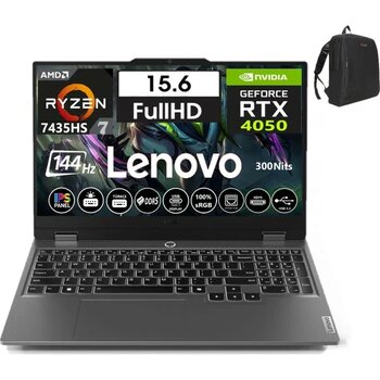 Lenovo Loq 15ARP9 Amd Ryzen 7-7435HS 64GB Ddr5 512GB SSD 6GB/RTX4050 Freedos 15.6" 144Hz Fhd IPS Taşınabilir Bilgisayar W83JC006ATR13+WEBLEGELSINÇANTA