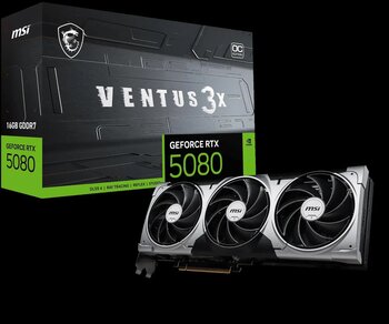 Msi Vga Geforce Rtx 5080 16g Ventus 3x Oc Rtx5080 16gb Gdrr7 256 B Dx12 Pcie 5.0 X16 (3xdp 1xhdmi)