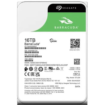 Seagate ST16000DM001 Barracuda 16 TB 7200RPM 512 MB Cache SATA 6.0 GB/s 3.5 inç Internal Hard Disk