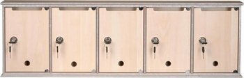 Ahşap Kilitli Posta Kutusu Büyük - Akça 5li