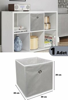 Nisahometeks Çok Amaçlı Raf Saklama Kutusu 30 X 30 X 30 Cm