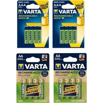 D-Light Varta 8 X 2100 Mah Aa + 8 X 800 Mah Aaa Şarjlı Pil