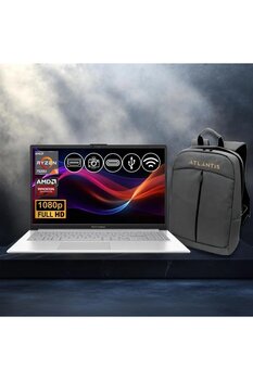 ASUS Vivobook Go 15 Ryzen5-7520U 8GB 1TB Nvme SSD E1504FA-BQ1741 Atl10 15.6\" FreeDos Notebook+Çanta