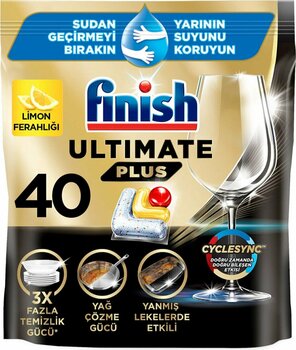 Finish Ultimate Plus Limon 40 Tablet Bulaşık Makinesi Tableti