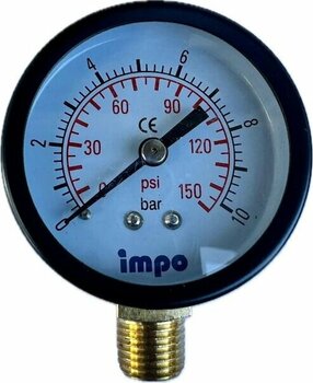 Manometre 50 - 0 10bar - Metal Gövdeli - Alttan Çıkışlı - Impo