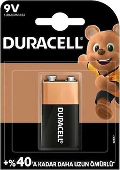 Duracell 10'lu Alkalin 9 V Pil