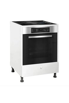 Dekomonte Ankastre Dolabı Ayaklı Ankastre Modül Dolap Fırın Ocak Dolabı Beyaz Ayaklı - Üstü Kapalı Set Üstü