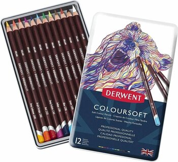 Derwent Coloursoft 12 Kuru Boya Kalem Seti