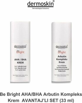 Dermoskin Be Bright Arbutin Kompleks Krem | Be Bright AHA & BHA Glikolik Asit & Salisilik Asit Krem | 33+33 ml