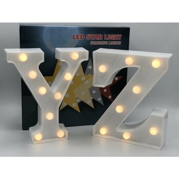 Gri Z Harfi LED Aydınlatma, Şık ve Modern Gece Lambası - Altın - Gri