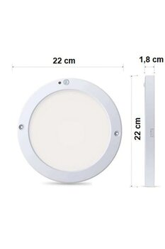 Cata Ct-9247 Bologna 20 Watt Sensörlü Yuvarlak Sıva Üstü Led Tavan Armatürü Beyaz