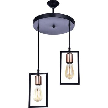 Özbak Avize Kapris 2’li Modern Sarkıt Avize – Siyah Gövde, Bakır Detaylı, Ayarlanabilir ve Paslanmaz (Mutfak & Salon) - 2