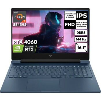 Hp Victus 16-S1011NT Ryzen 7 8845HS 32-Gbddr5 1 Tbssd 8gb RTX4060 16.1" 144 Hz Fhd Windows 11 Pro Gaming Laptop 9Z791EAAT73 - 1 TB - 32 GB