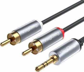 3.5mm Aux To 2 Rca Hi-Fi Ses Kablosu 1.5 Metre