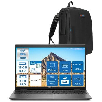 Dell Latitude 3540 Intel Core I5 1235U 16GB 2tb SSD 15.6 IPS Fhd Ubuntu Taşınabilir Bilgisayar DN049L354015U06 + Zetta Çanta - 2 TB - 16 GB