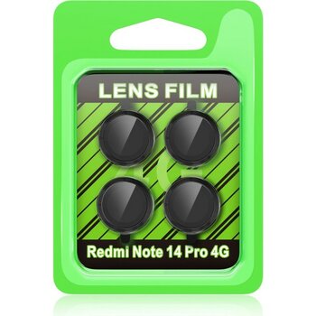 TeknoBaran Xiaomi Redmi Note 14 Pro 4g Raze Metal Kamera Lens - Siyah - 001-Renkli