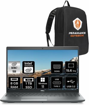 Dell Latitude 5550 Ultra 7 155U 8GB DDR5 1TB SSD 15.6'' FHD W11H Dizüstü Bilgisayar & PER4 ÇANTA