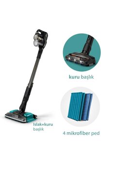 Philips Speedpro Max Aqua Plus Kablosuz Dikey Süpürge Xc8349/01 Xv1700/01 6 Mikrofiber Ped