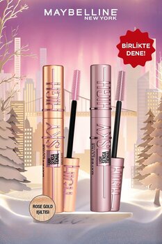 Maybelline New York Sky High Maskara + Sky High Rose Gold Maskara Süper İkili Set