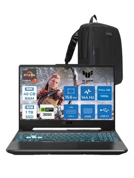 Asus Tuf Gaming A15 Fa506ncr Amd Ryzen 7 7435Hs 40Gb Ddr5 1Tb Ssd Rtx3050 4Gb 15.6" Fhd Ips 144Hz Freedos Taşınabilir Bilgisayar Hn034f14 + Zetta Çanta