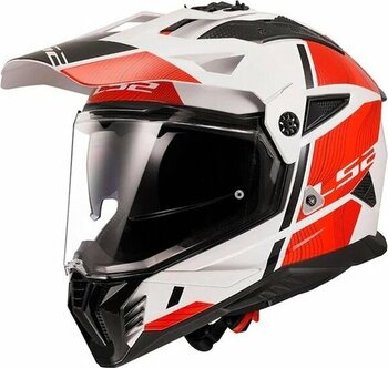 Ls2 Pioneer 2 Hıll Çene Açılır Kask Beyaz - Kırmızı - Siyah M