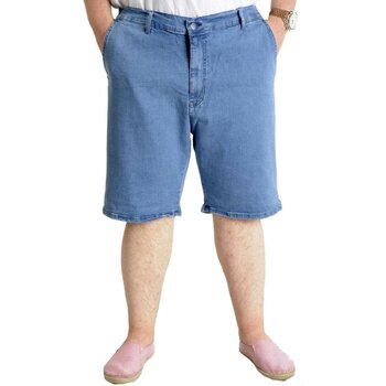 ModeXL  Büyük Beden Erkek Kot Şort Yan Cepli New Armına 23806 Buz Mavi - 60