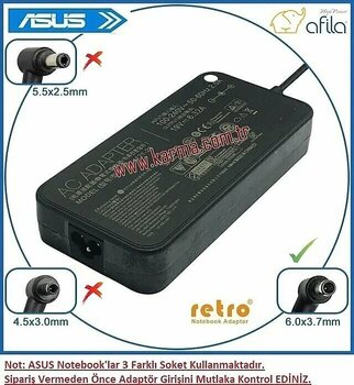 Asus TUF Gaming F15 FX507ZC4-HN081W uyumlu Notebook Adaptör, Şarj Cihazı 180W Sıfır