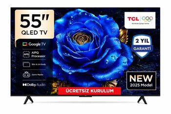 TCL 55T61C 4K Ultra HD 55 140 Ekran Uydu Alıcılı Google Smart QLED TV