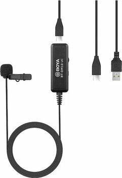 Boya BY-DM10UC USB-C Siyah Kablolu Yaka Mikrofonu