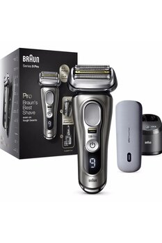 Braun Series 9 Islak & Kuru Tıraş Makinesi + Şarjlı Seyahat Kabı+ Tıraş Losyonu- Sıfır Tıraş