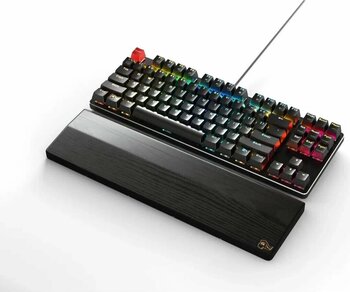 Glorious Ergonomik Ahşap Siyah Klavye