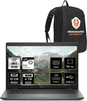 Dell Latitude 3440 İ5-1335U 12Gb Ram 4Tb Ssd 14'' Fhd Fdos Dizüstü Bilgisayar & Per4 Çanta