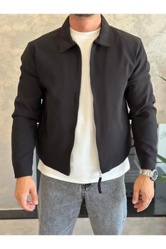 ECARTS Erkek Regular Fit İnce Ceket Siyah Eca029 XL Beden