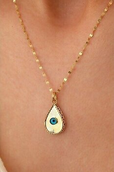 Sefa Gold 14 Ayar Altın Damla Füzyon Kalın Aynalı Zincir Kolye