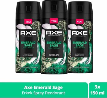 Axe Premium Collection Erkek Sprey Deodorant Emerald Sage 150 ml X3