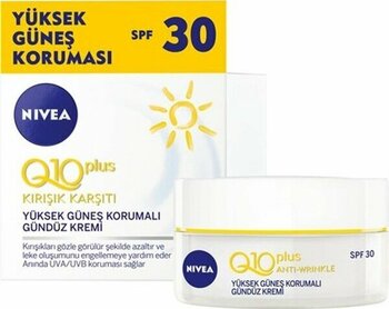 Nivea Q10 Kırışık Karşıtı Yüksek Güneş Korumalı Gündüz Kremi Gkf30 50 Ml