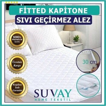 Suvay Kapitone Fitted Beyaz 90 x 190 Alez