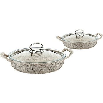 Oms 4 Parça Kumbeji  Döküm Granit Sahan Seti 3286