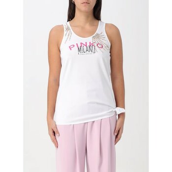Pinko Yuvarlak Yaka Baskılı Beyaz Kadın T-Shirt 103131A1LV - M
