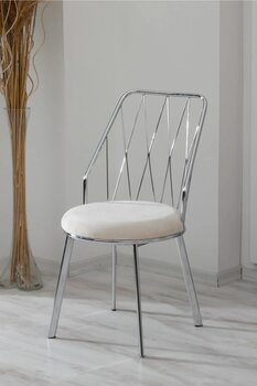 Buketim Mobilya Yıldız 4lü Metal Tel Sandalye Mutfak Cafe Restoran Sandalyesi