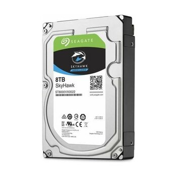 Seagate Skyhawk ST8000VX004 8TB 7200RPM Sata3 256MB 210MB/S 180TB/Y 7/24 Güvenlik Harddiski