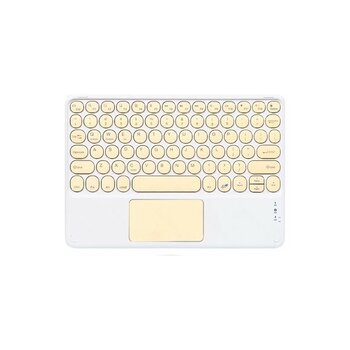 TahTicMer Apple ipad Air 4 Bluetooth Klavye Touchpad Wifi Kablosuz Q Klavye 10.9 Inç - Sarı