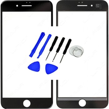 Iphone 8 Plus Uyumlu Ocalı Ön Cam Dokunmatik Lens Ve Tamir Seti Beyaz