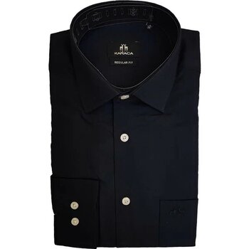 Karaca Regular Fit Koyu Lacivert Uzun Kollu 38 Gömlek