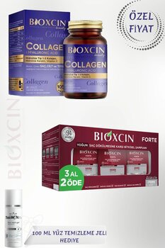 Bioxcin Yoğun Saç Dökülmesi Karşıtı Şampuan 3X300 + Collagen 30 Tablet