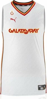 Galatasaray Puma Beyaz Erkek 68932401 %100 Polyester 2024/2025 Deplasman Basketbol Forma