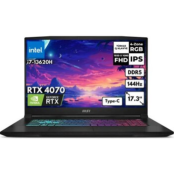 Msı Katana 17 I7-13620H 16-GB DDR5 2 TB SSD RTX4070 (8gb) 17.3" Fhd 144Hz Freedos Taşınabilir Bilgisayar B13VGK-1030XTRFR7 - 16 GB