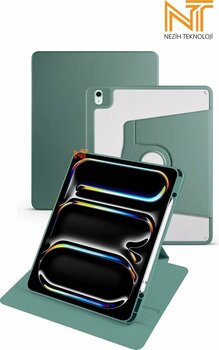 Nezih Case Uyumlu Apple iPad Air 4/5/6 11 Inç ve 10.9 Inç (2020, 2022, 2024) PU Malzeme ve Silikon Kılıf