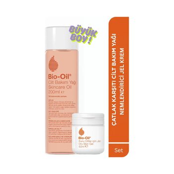 Bio-oil Çatlak Ve Leke Karşıtı Nemlendirici Cilt Bakım Yağı 200 Ml + Dry Skin Jel 50 Ml