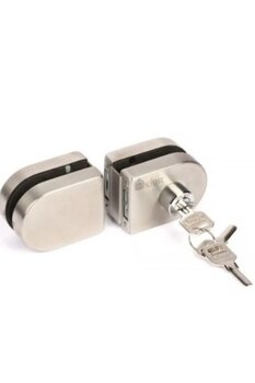 KAHE Cam Kapı Kilidi Çiftli - Anahtarlı (1004)